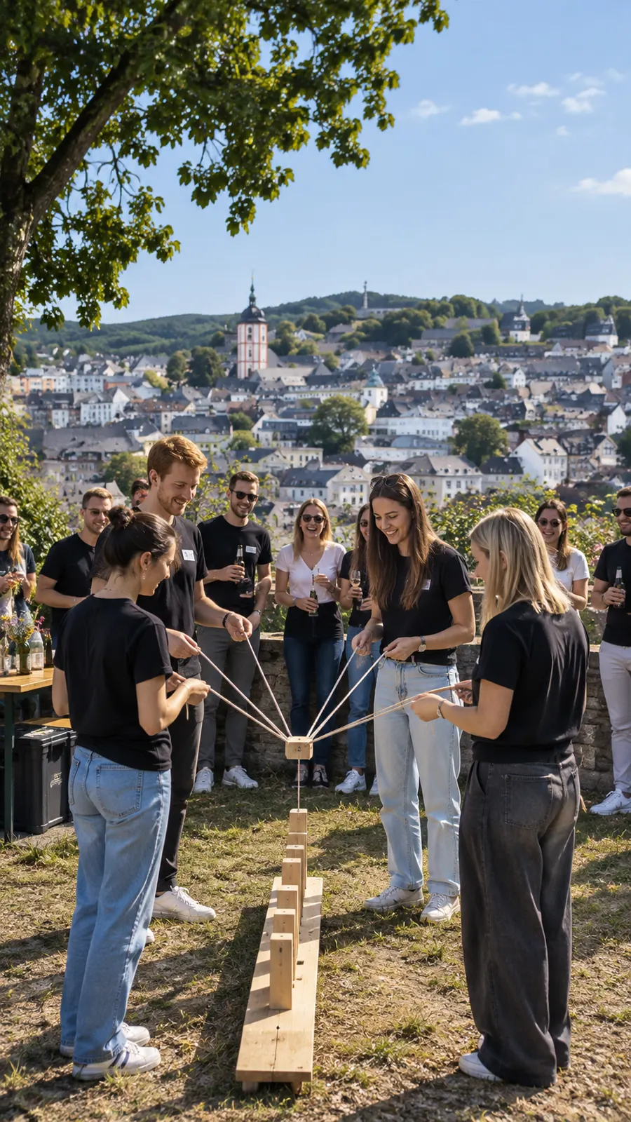 Teamevent über den Dächern von Siegen mit BASH BOOM BANG