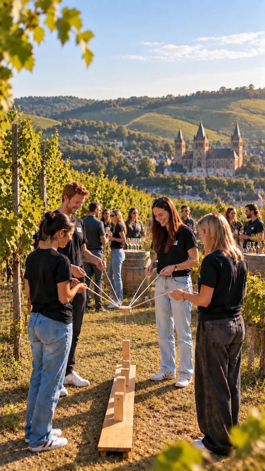 Teamevent in den Weinbergen bei Trier mit BASH BOOM BANG